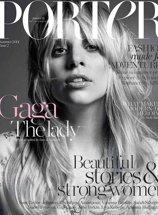 Lady Gaga på omslaget till Porter. Lady Gaga på omslaget till Porter.