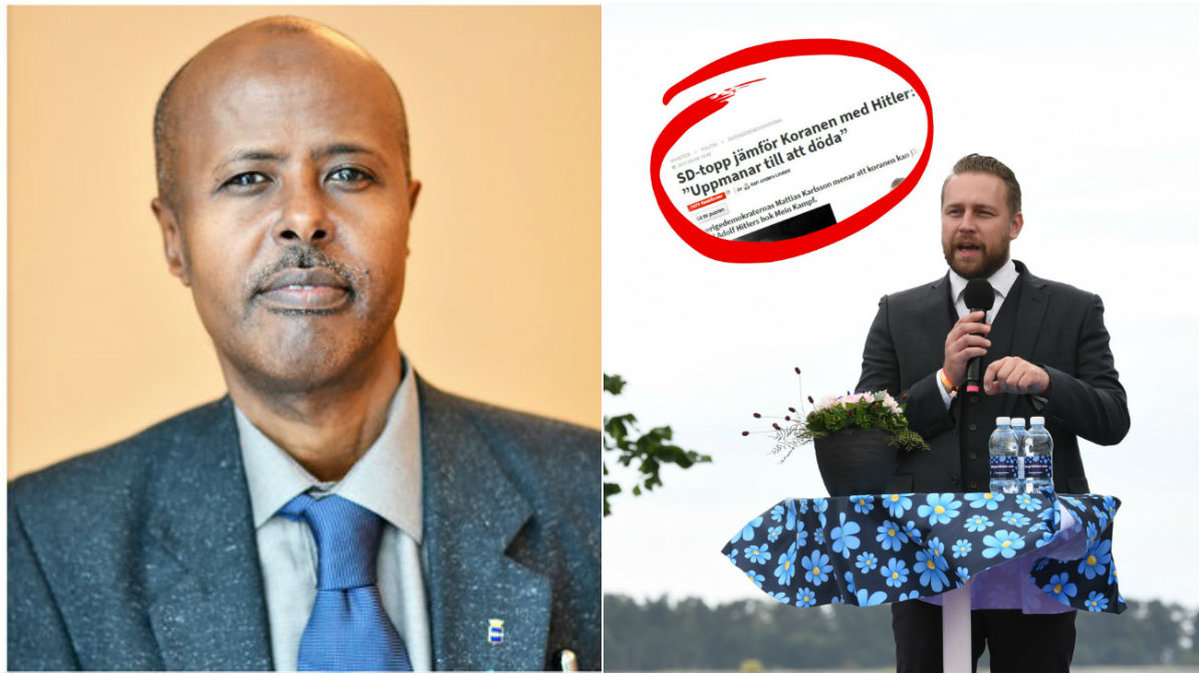 Kahin Ahmed (M) reagerar på Sverigedemokraternas Mattias Karlssons senaste uttalande där han jämför Koranen med "Mein kampf".