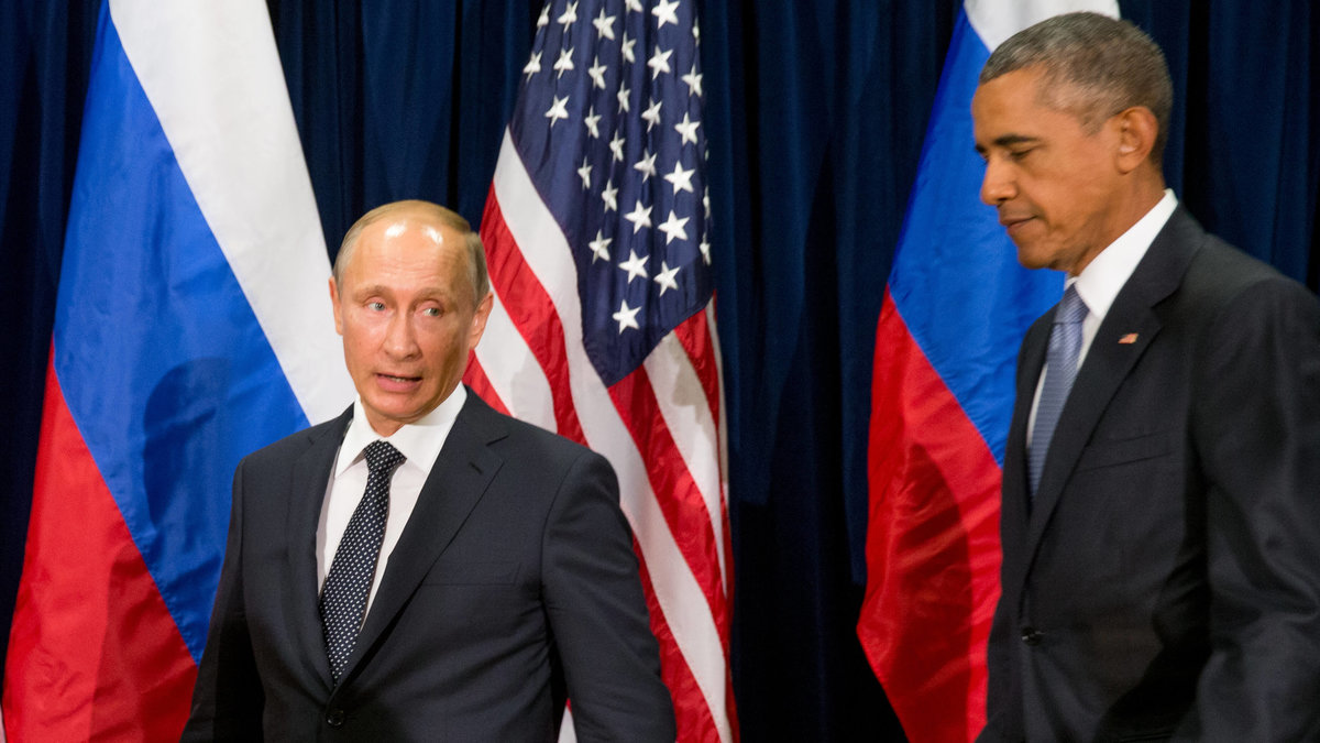 Kärv stämning mellan Putin och Obama.