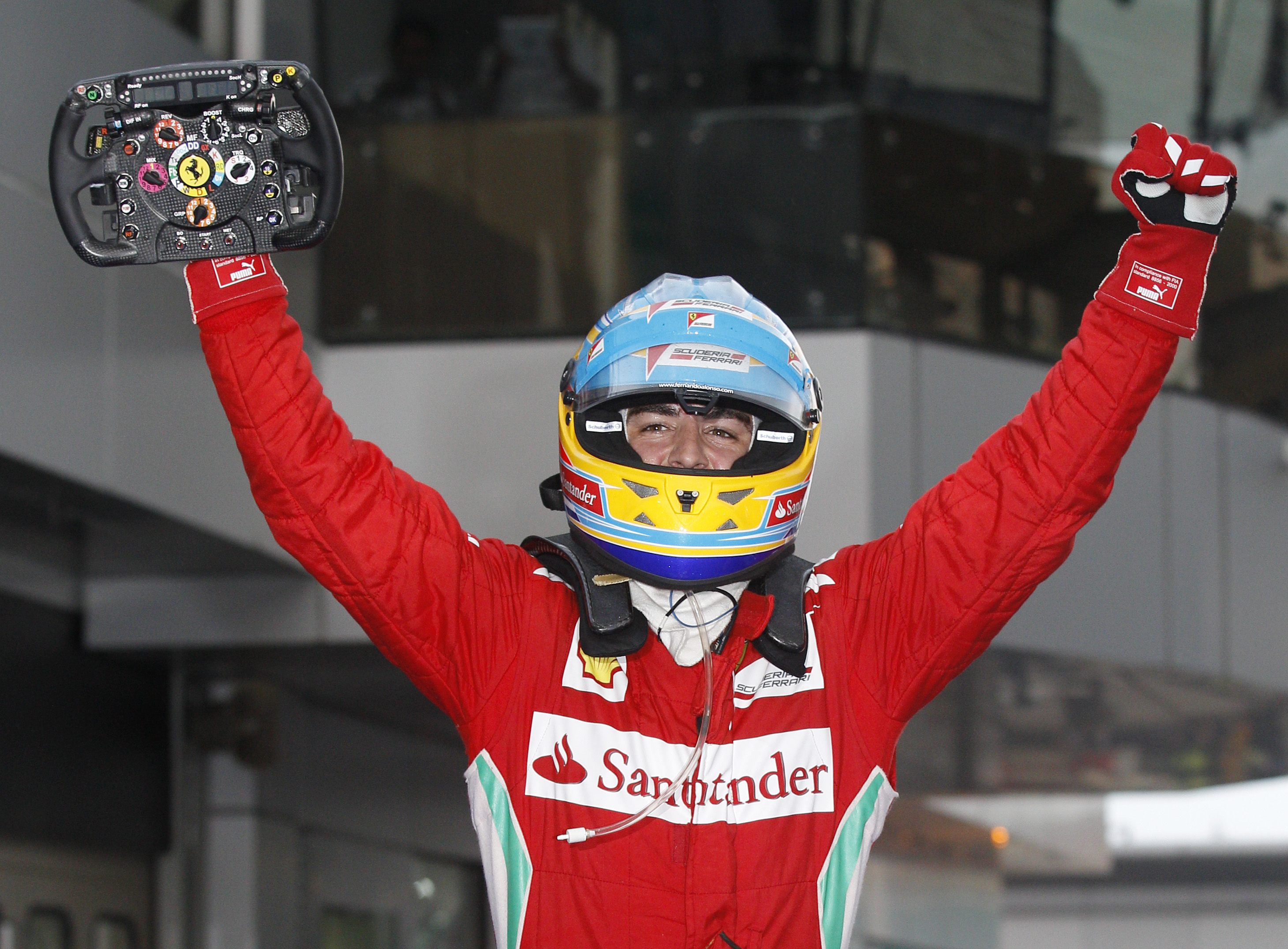 Segern var välkommen hos Ferrari som haft problem under året. Segern var välkommen hos Ferrari som haft problem under året.