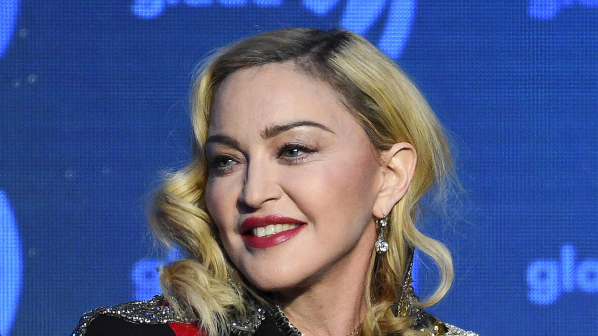 Madonna i toppform hyllas. Arkivbild.