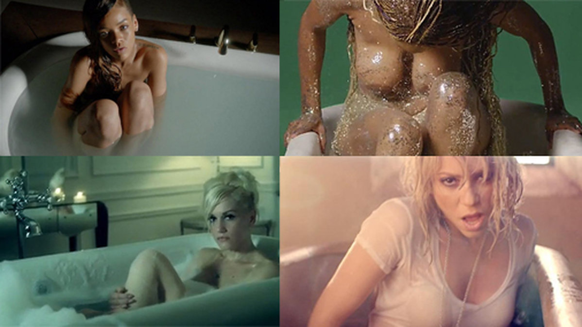 Kolla in artisterna som kastar kläderna i sina musikvideos. 