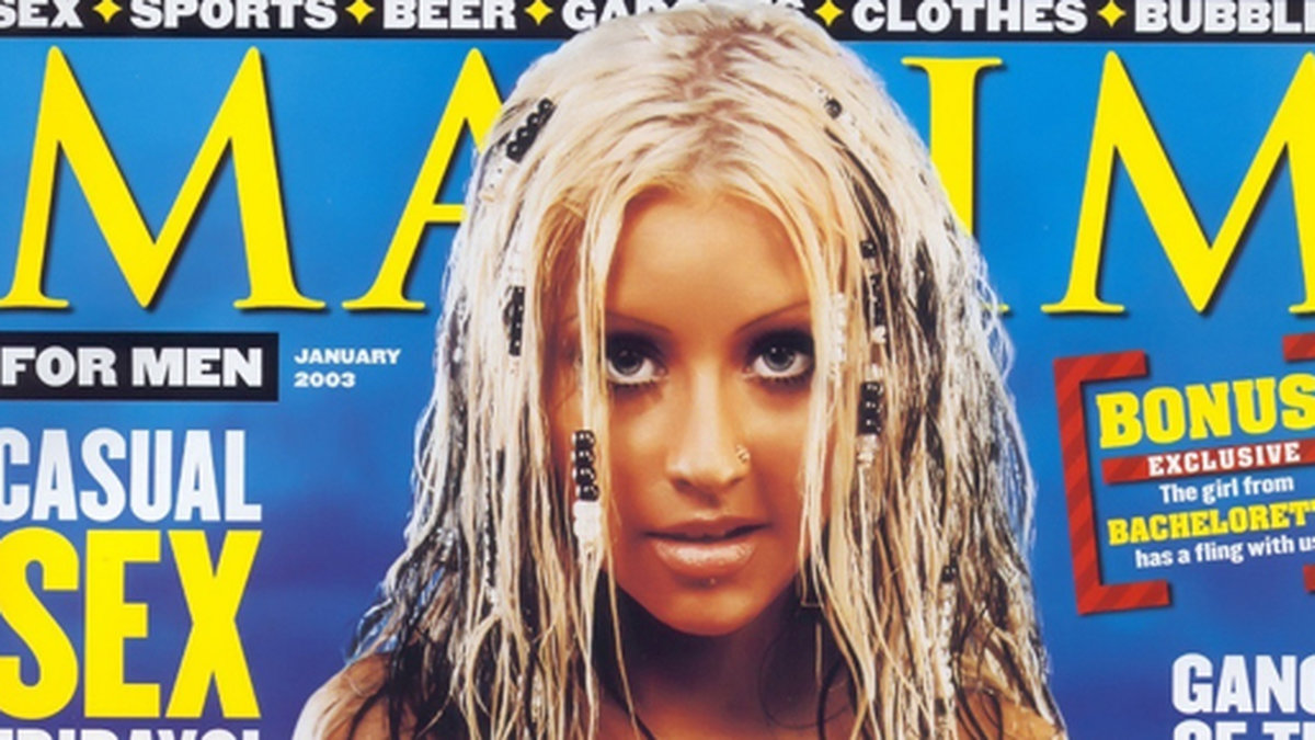 Christina Aguilera på omslaget till Maxim. 