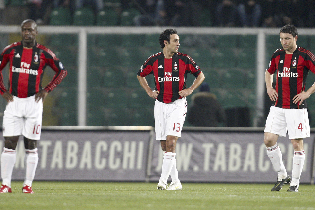 Milan föll tungt borta mot Palermo.