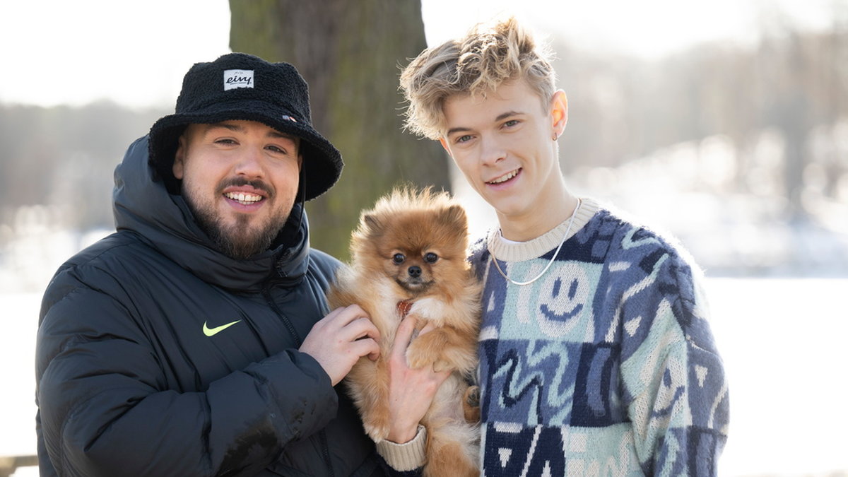 Programledaren Anis Don Demina och deltagaren Theodor 'Theoz' Haraldsson med hunden Zoe är aktuella i SVT:s 'Underdogs'.