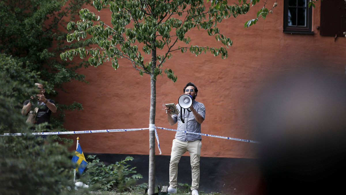 Salwan Momika utreds för hets mot folkgrupp efter förra veckans koranbränning i Stockholm. Arkivbild.