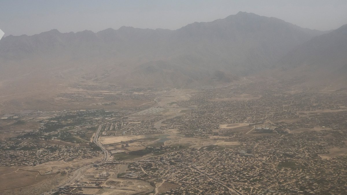 Kabul från ovan. Arkivbild.