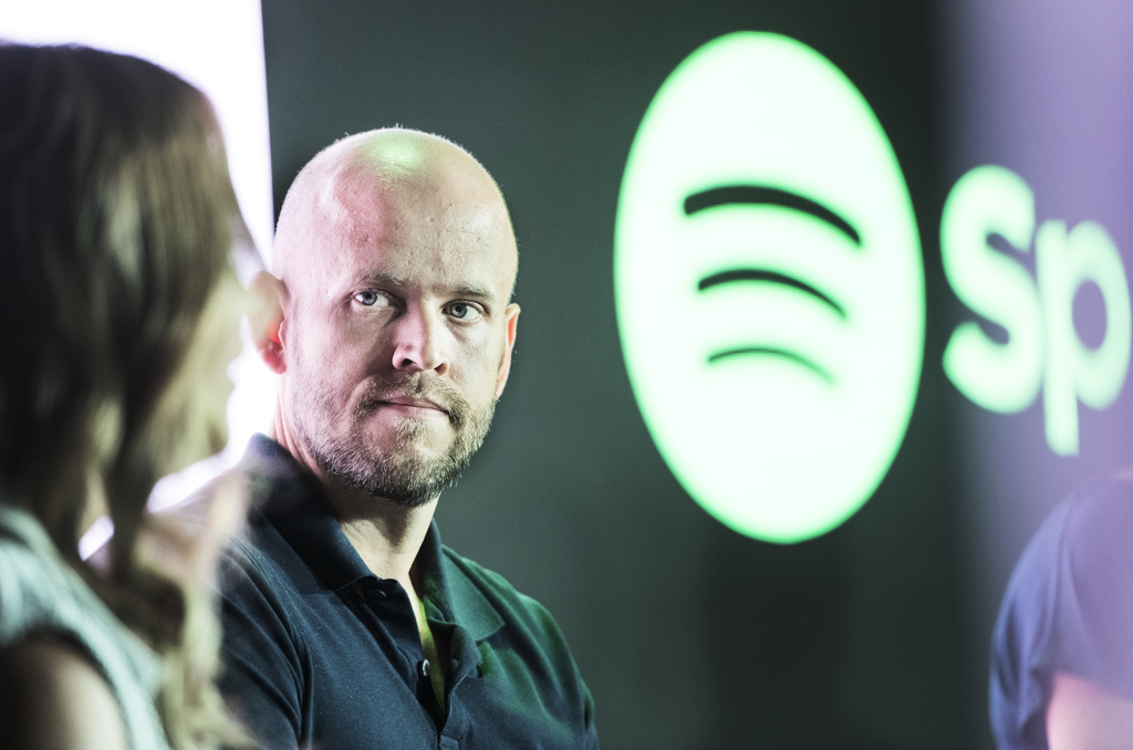Streamingtjänsten Spotify, med medgrundaren och vd:n Daniel Ek, redovisar bokslut för 2022. Arkivbild