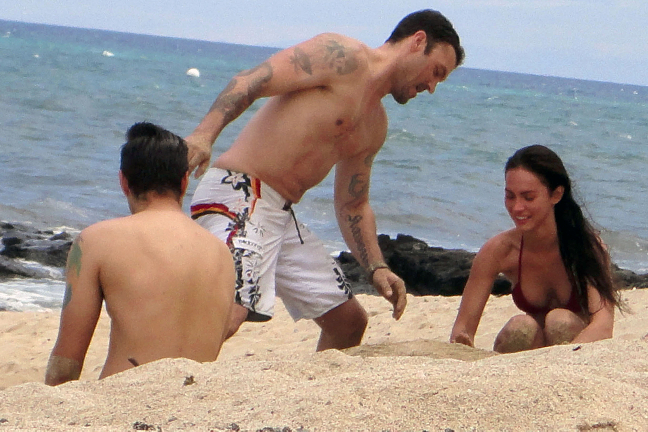 Megan Fox med David sil...förlåt, Brian Austin Green. Megan Fox med David sil...förlåt, Brian Austin Green.