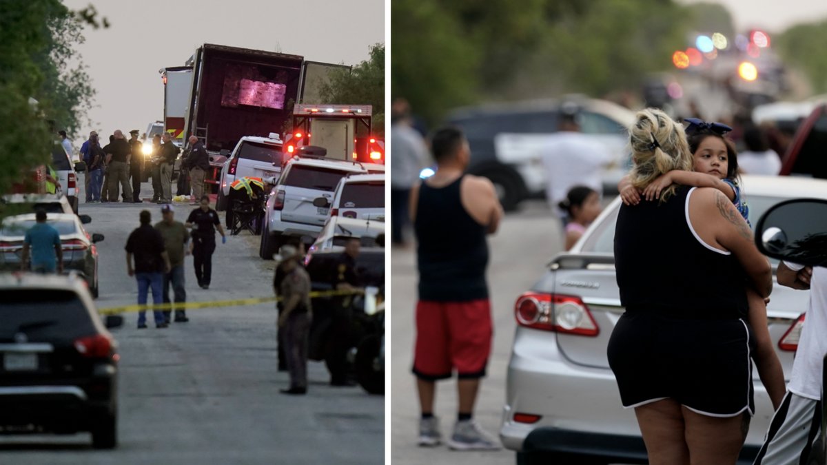 Nära 50 personer har hittats döda i en lastbil i USA.