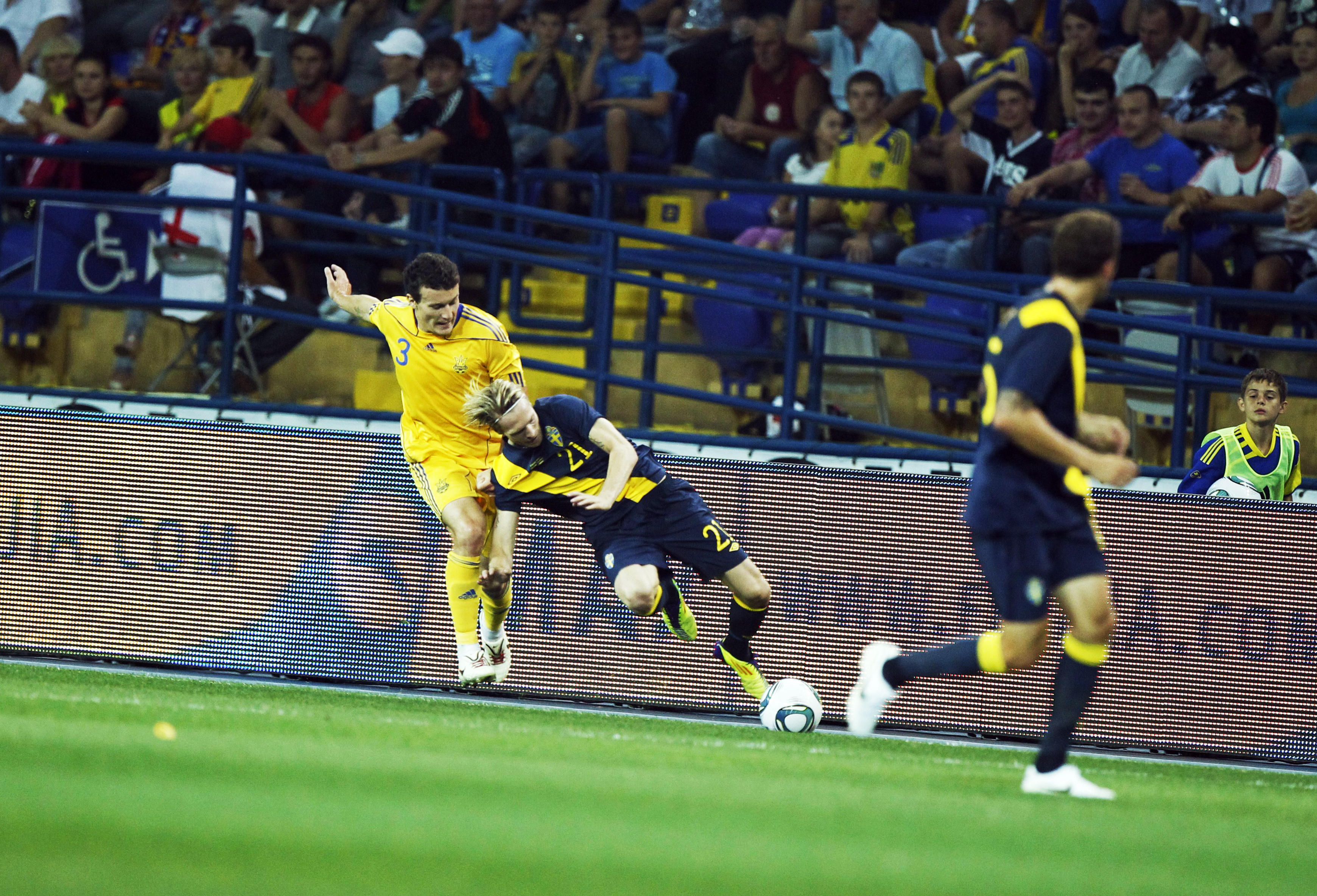 Sverige spelade en träningsmatch mot Ukraina i Kharkiv i augusti.