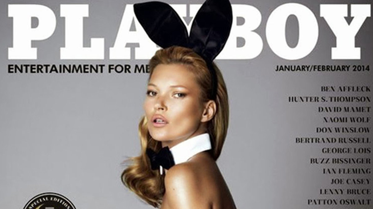 Oh la la! Kate Moss pryder omslaget till Playboy.