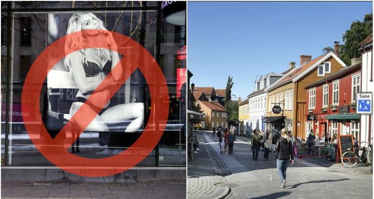 Forbud, objektifiering, Trondheim, Reklam