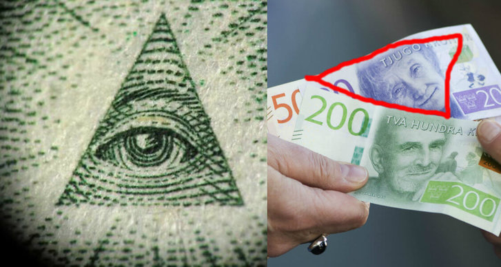 Riksbanken, Nya sedlar, Illuminati