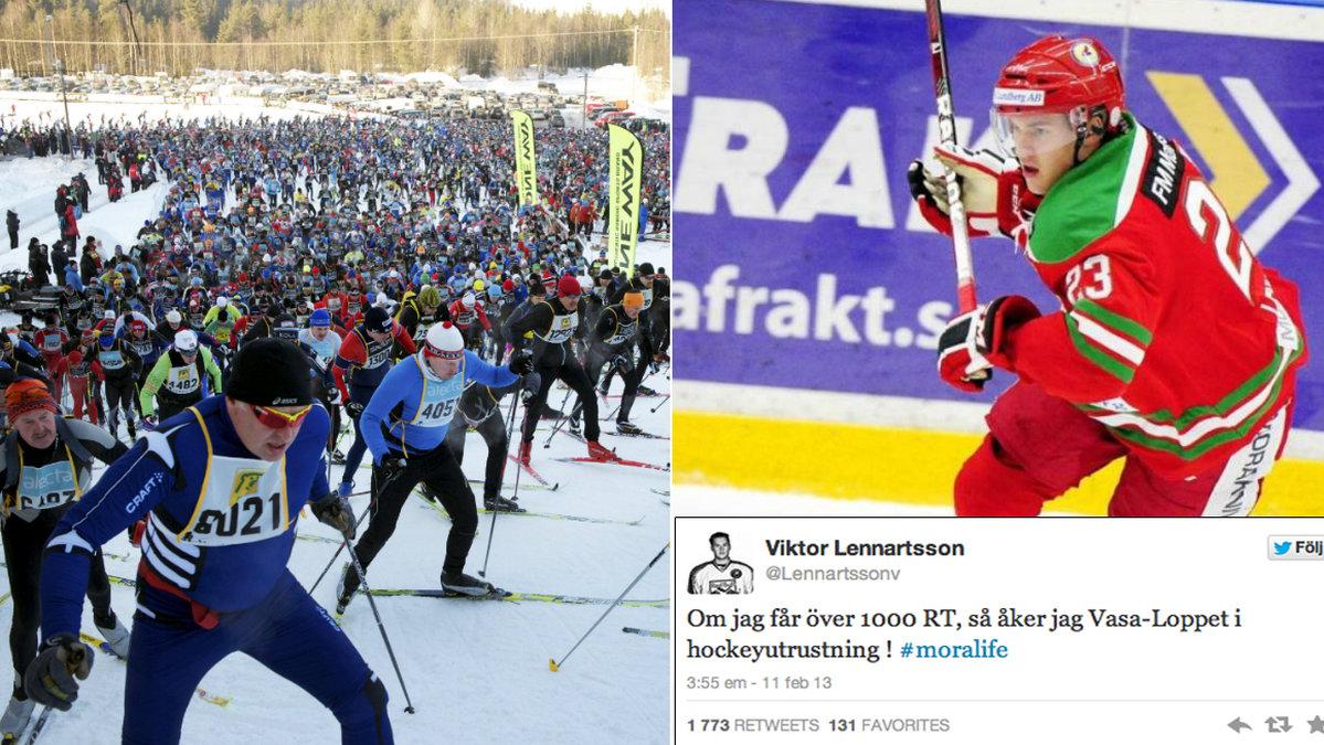 IK Moras Viktor Lennartsson får plats i Vasaloppet – och ska "fan in i mål" som han själv säger. 