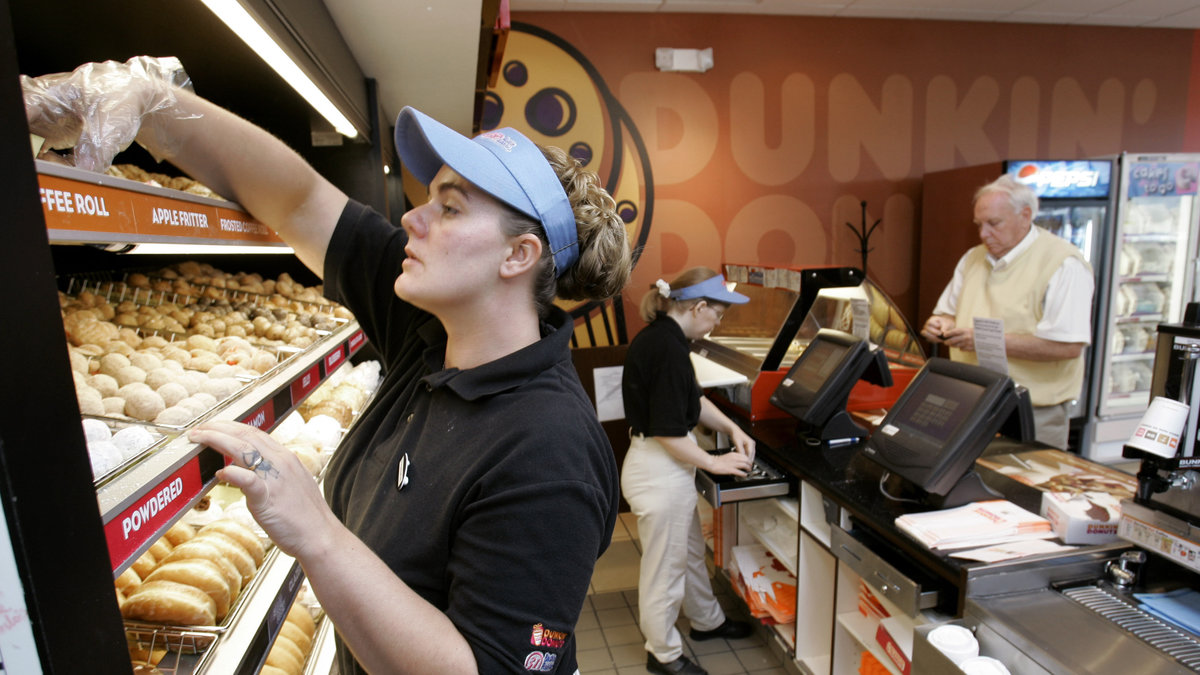 En amerikansk Dunkin' Donuts-butik.