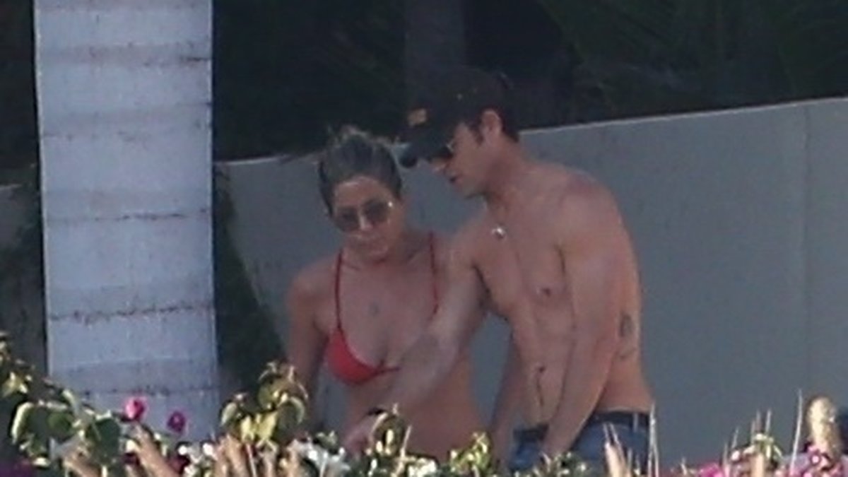 Jennifer Aniston och Justin Theroux i Cabo, Mexiko.