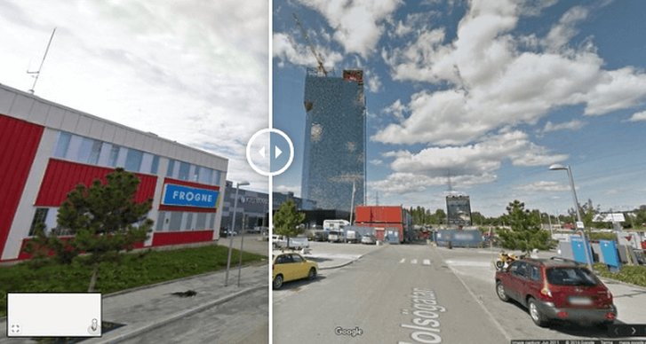 Skyskrapa, Google, Efter, Före- och efterbild