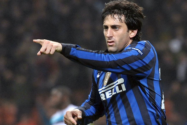 Diego Milito målade för Inter.