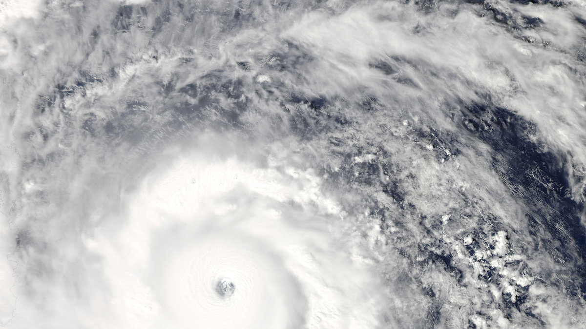 Typhoonen Haiyan dagen innan den nådde Filippinerna. 