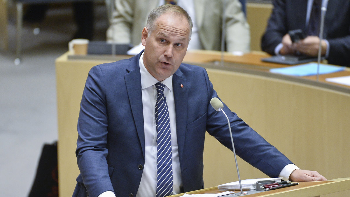 Jonas Sjöstedt, partiledare för Vänsterpartiet, i en riksdagsdebatt tidigare i år.