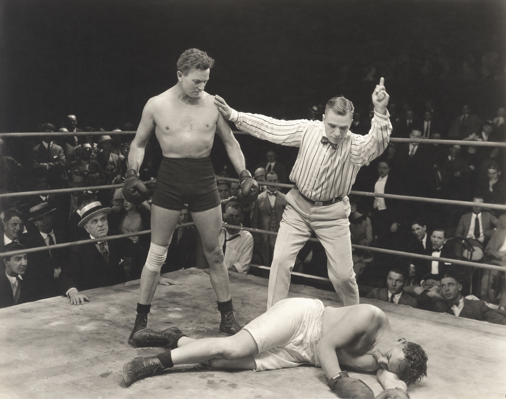 Svartvitt boxning knockout Svartvitt boxning knockout