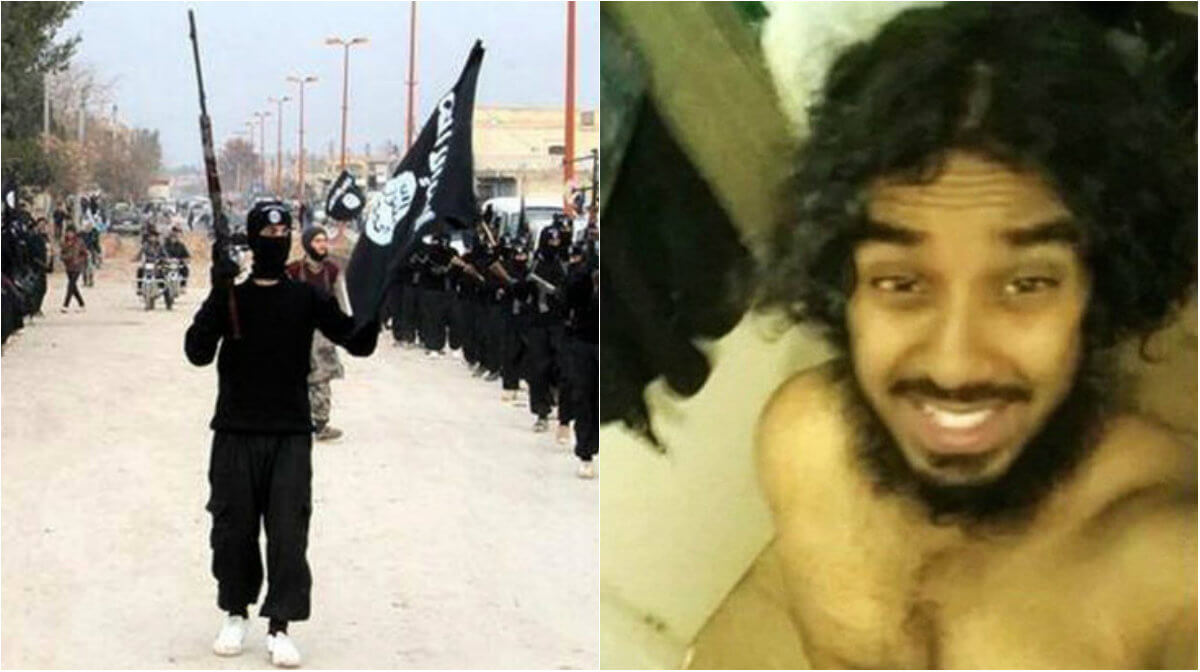 Den påstådda IS-rekryteraren la upp en nakenbild på sig själv.