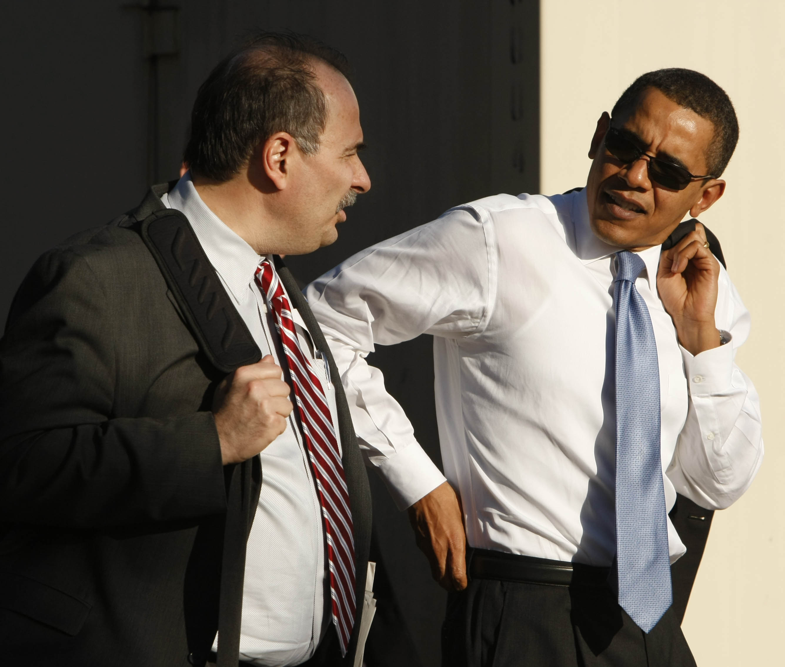 Axelrod tillsammans med sin chef, Barack Obama.