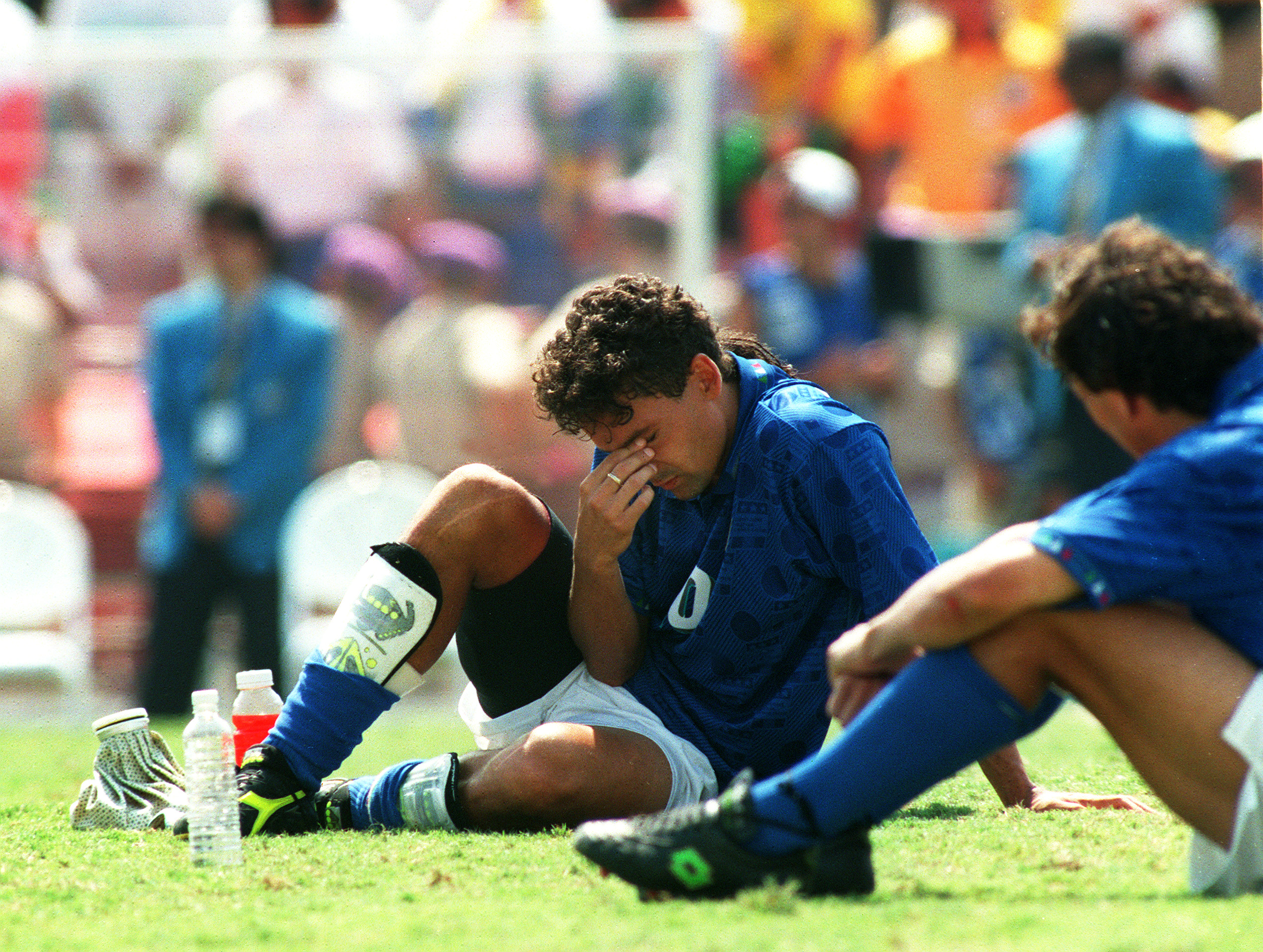 Roberto Baggio efter straffmissen under VM-finalen 1994.