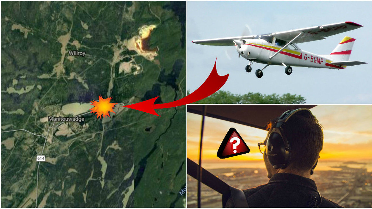 En erfaren pilot är spårlöst försvunnen efter en kraschlandning i Manitouwadge, Kanada. (Bilderna till höger är arkivbilder)