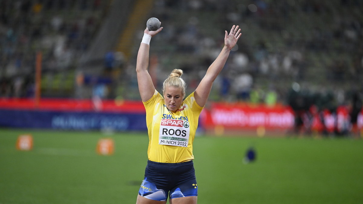 Fanny Roos blev fyra i kulstötningsfinalen.