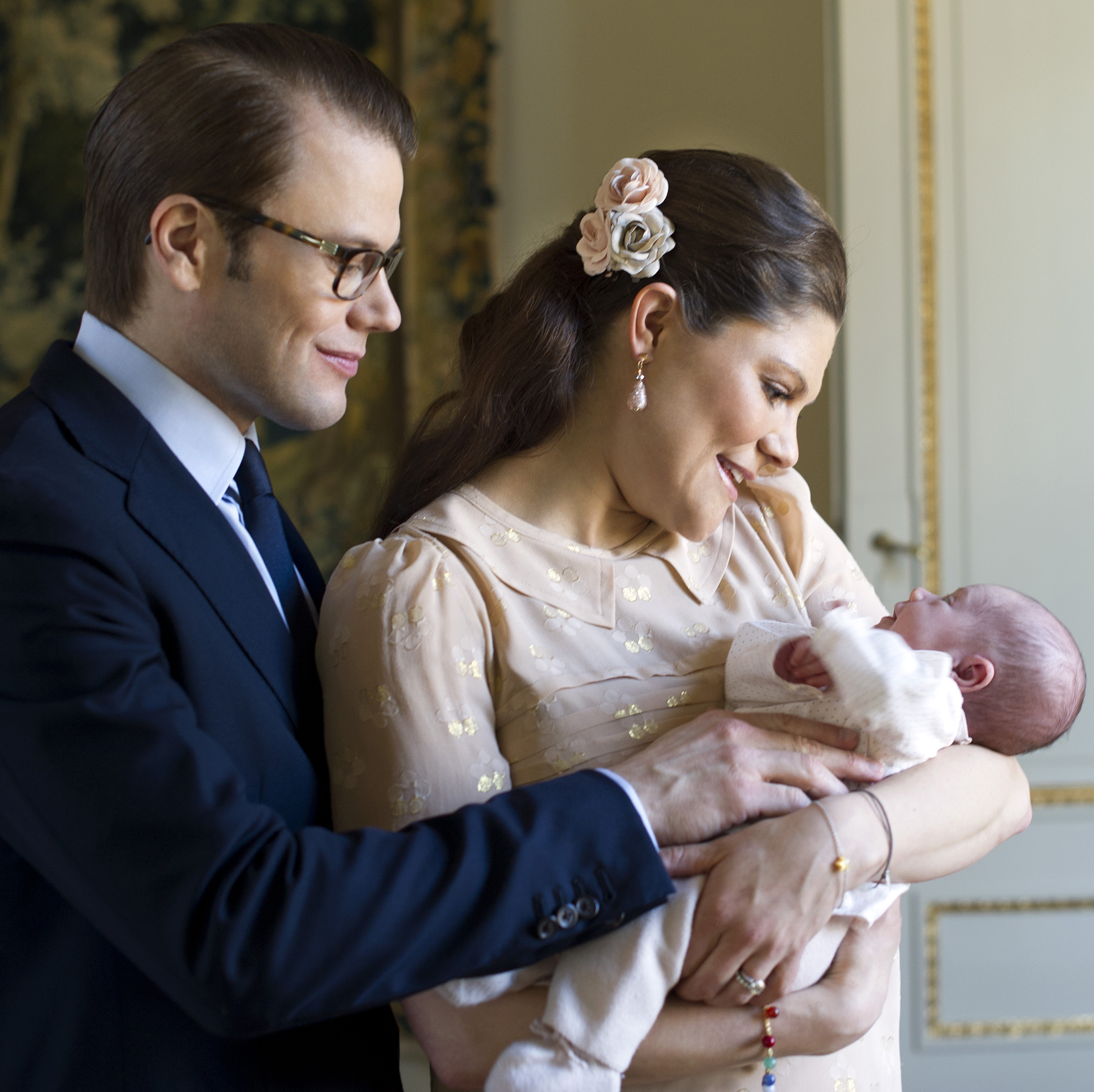 Hovet, Prinsessan Estelle, kronprinsessan Victoria, Kung Carl XVI Gustaf, Prins Daniel
