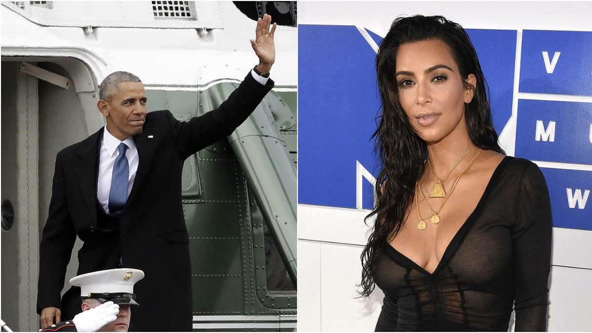 Kim Kardashian tog farväl av Barack Obama på Instagram. 
