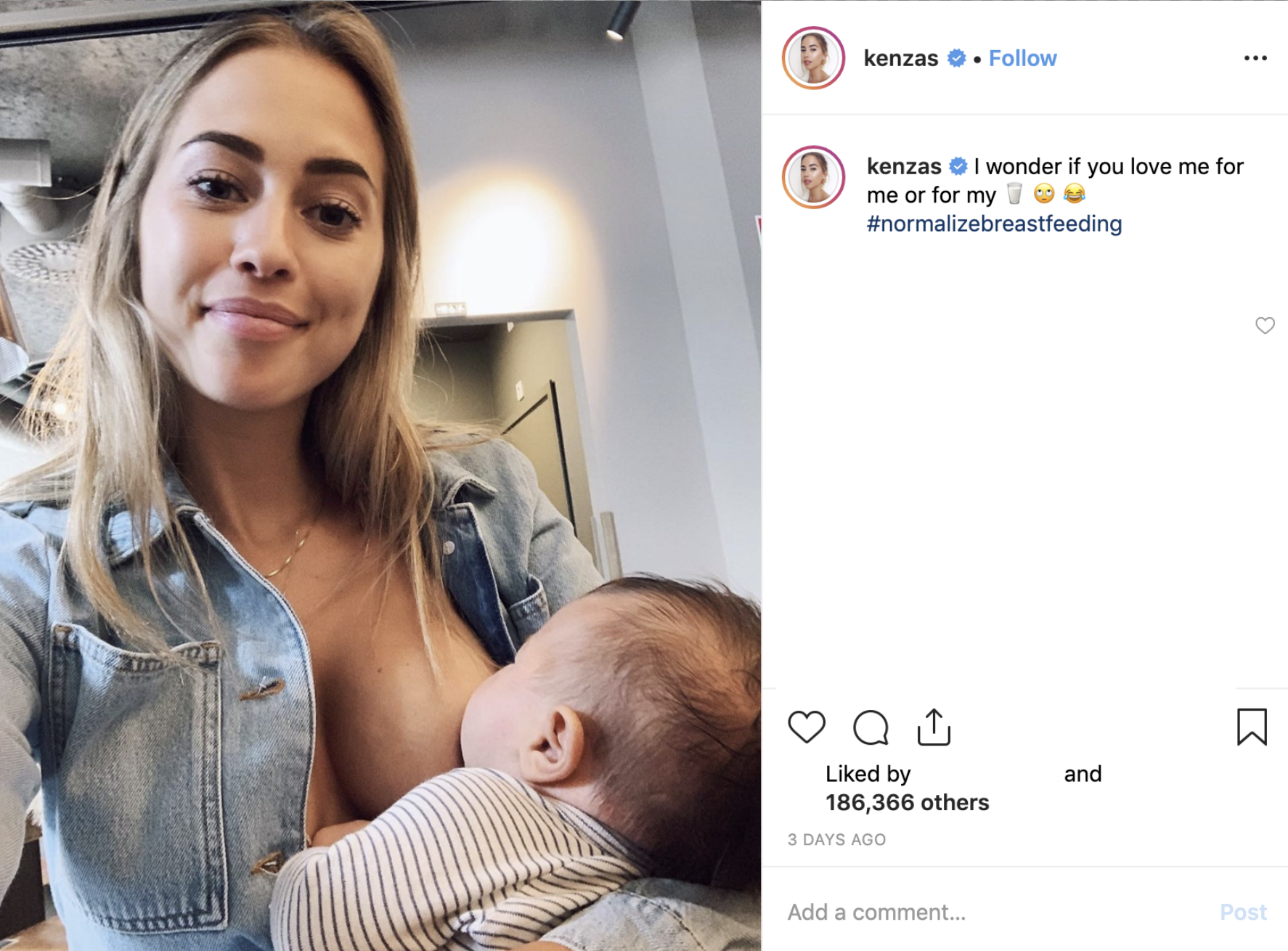 Kenzas omtalade inlägg på Instagram. Kenzas omtalade inlägg på Instagram.