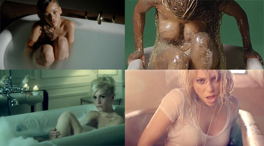 Kolla in artisterna som kastar kläderna i sina musikvideos. 