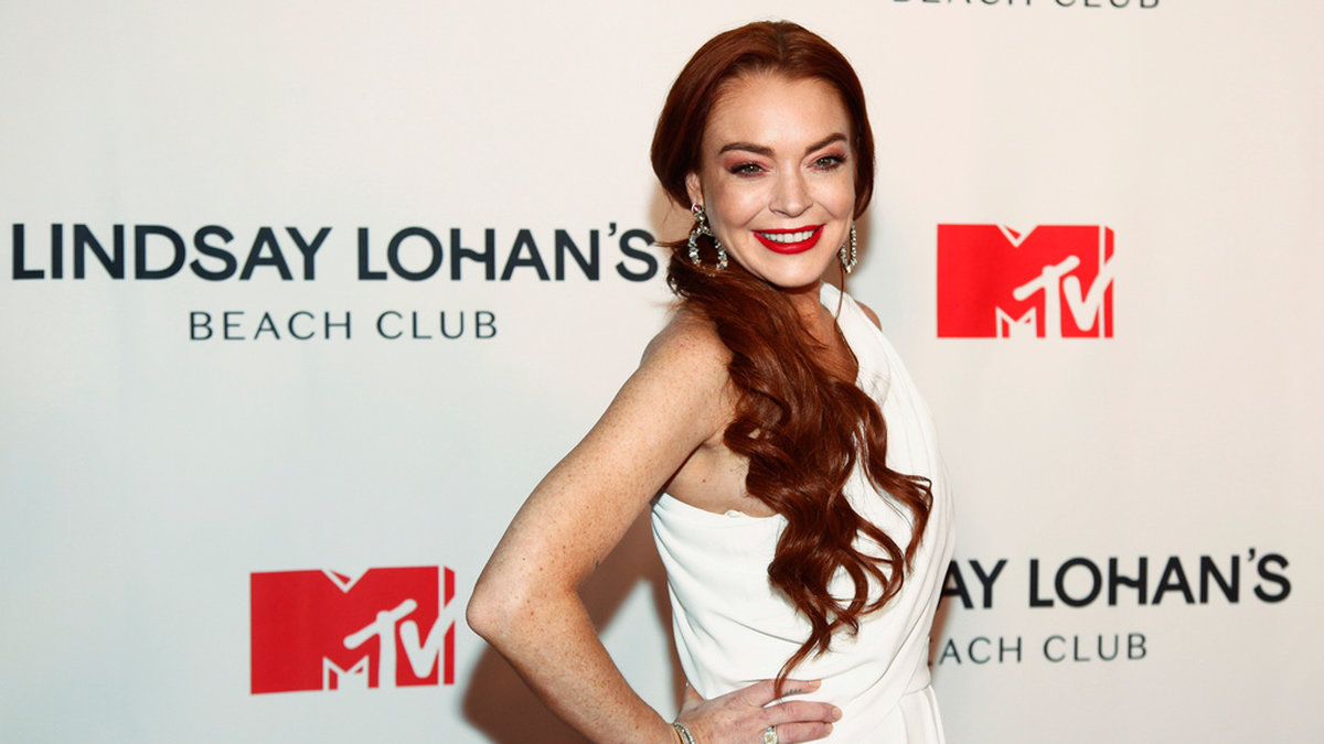 Lindsay Lohan firade födelsedag som nygift. Arkivbild.
