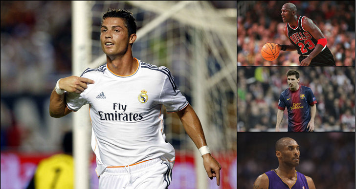 Cristiano Ronaldo, Lionel Messi, Kobe Bryant, Världsrekord