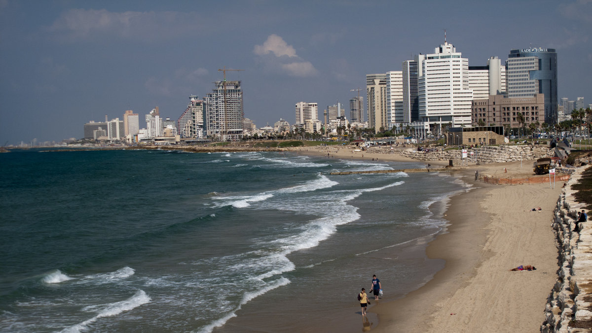 Den israeliska staden Tel-Aviv.