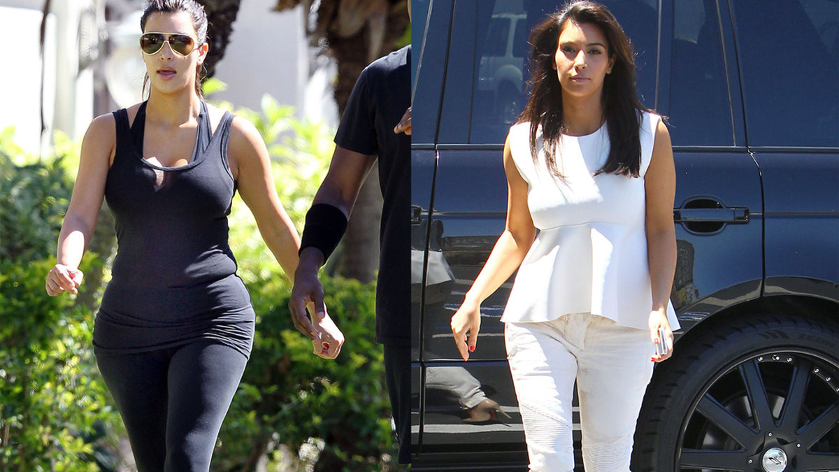 Kim Kardashian ligger i hårdträning för att komma i form igen. 