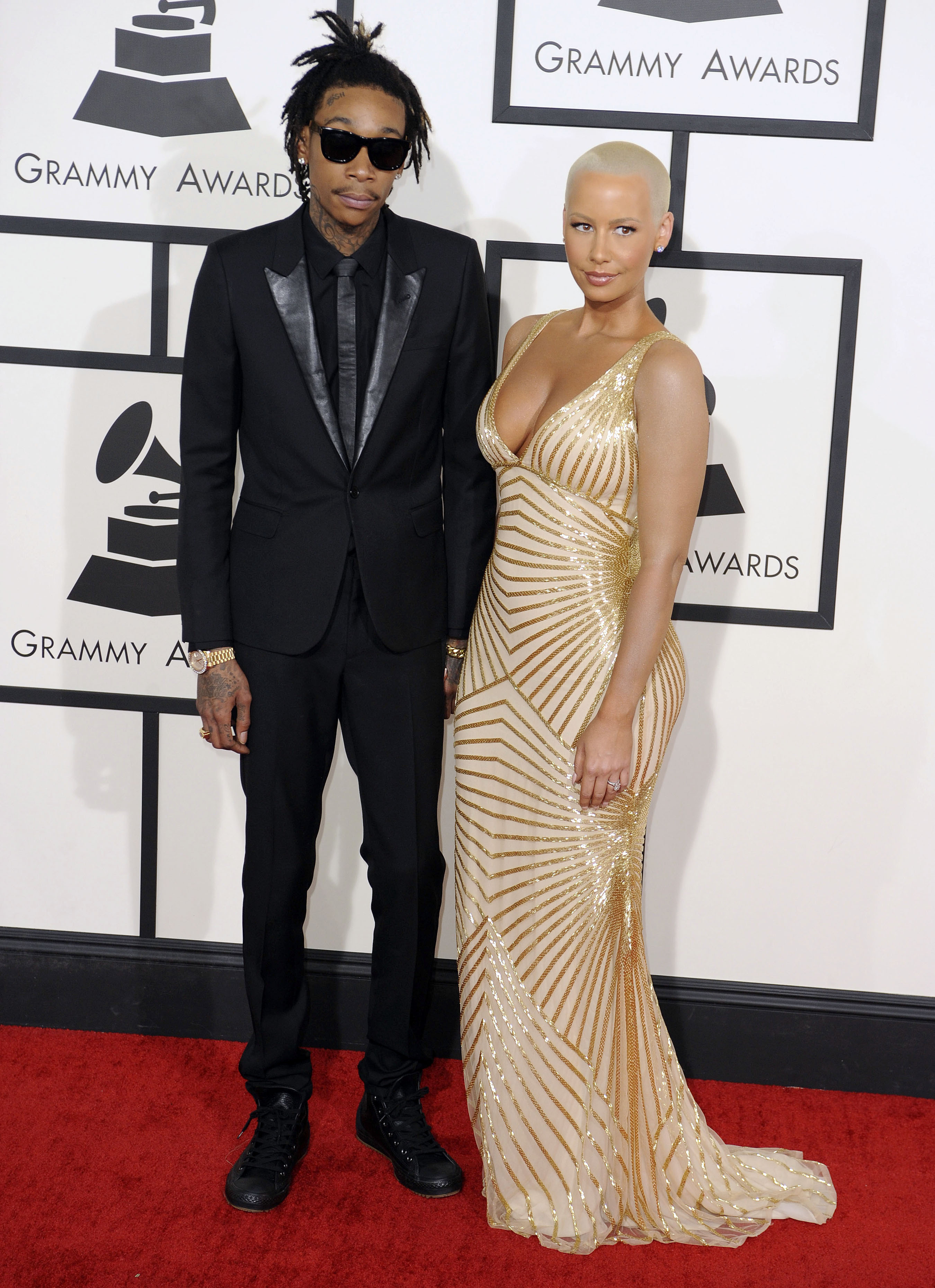 Galan hölls på The Staples Center i Los Angeles. Här Wiz Khalifa med kärleken Amber Rose. Galan hölls på The Staples Center i Los Angeles. Här Wiz Khalifa med kärleken Amber Rose.