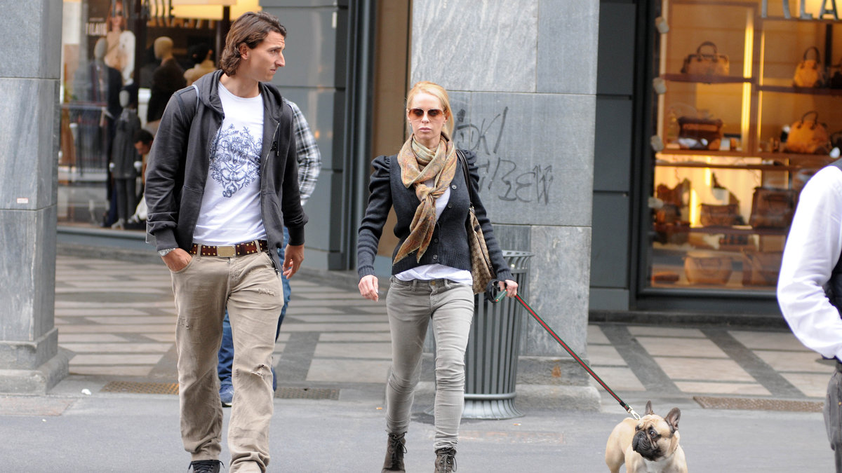 Zlatan Ibrahimovic och hans sambo Helena Seger på shoppingrunda. Fredagens runda gick inte lika bra. 