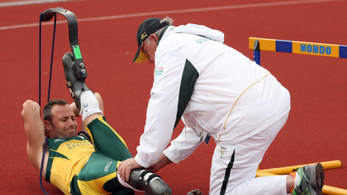 Syd Afrikas Oscar Pistorius tävlade även under Paralympics.