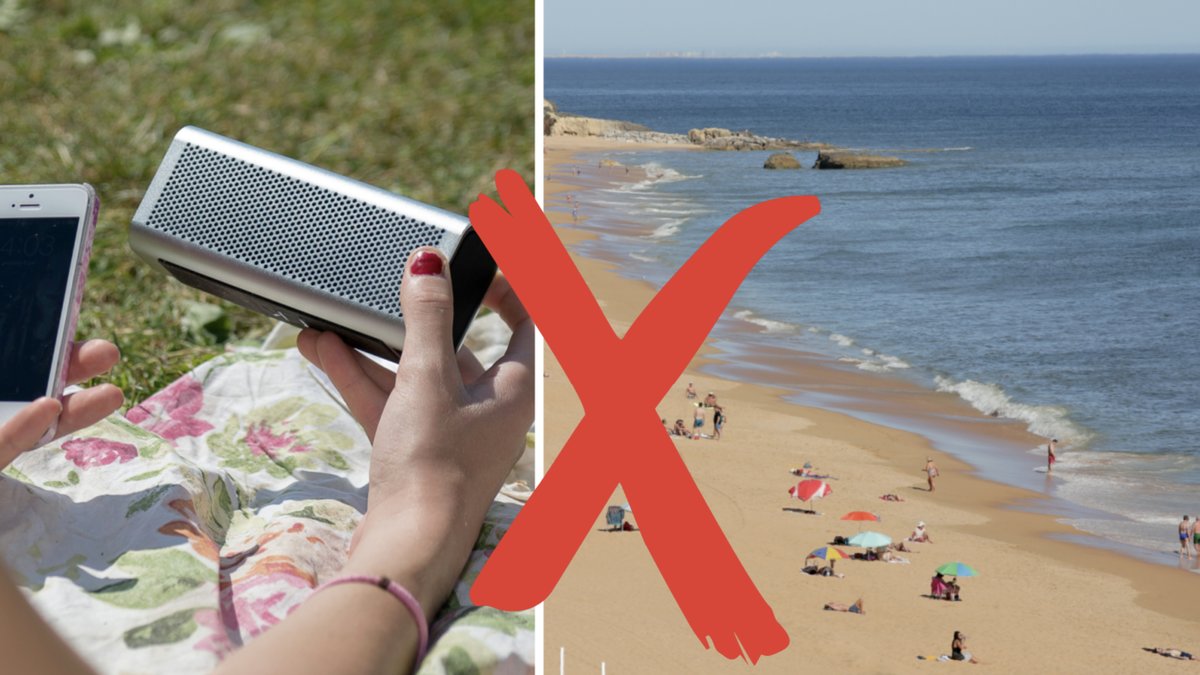 På stränder i Portugal är det förbjudet att spela för hög musik. 