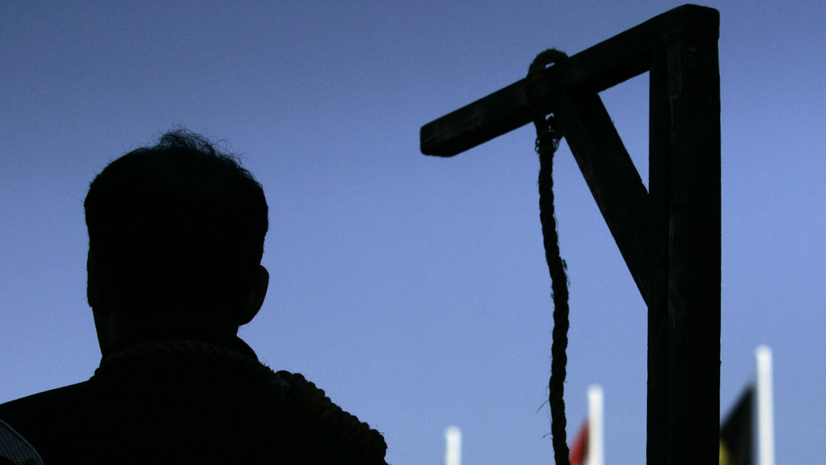 Iransk protest mot dödsstraff i Iran. Arkivbild.