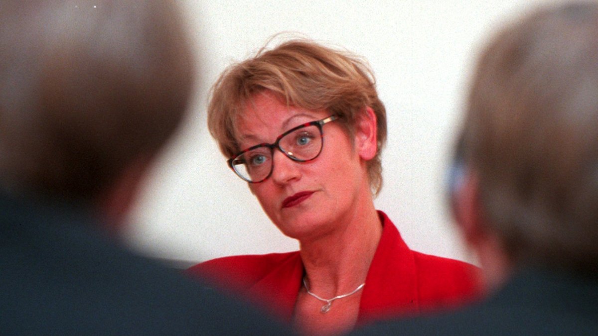 Gudrun Schyman, Vänsterpartiets ledare på 90-talet. 