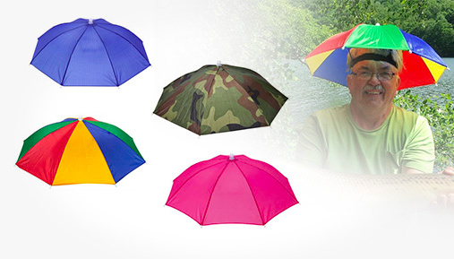Paraplyhatt som skyddar mot sol och regn Paraplyhatt som skyddar mot sol och regn