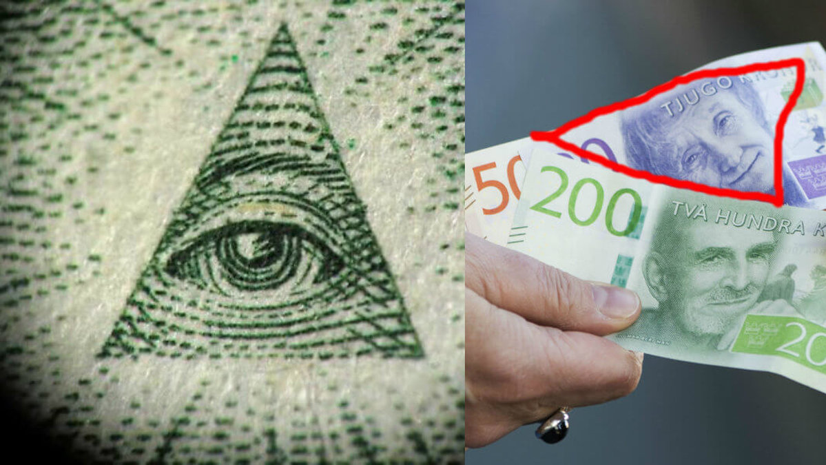 Bläddra i bildspelet för att se hur pass Illuminati de nya sedlarna är. 
