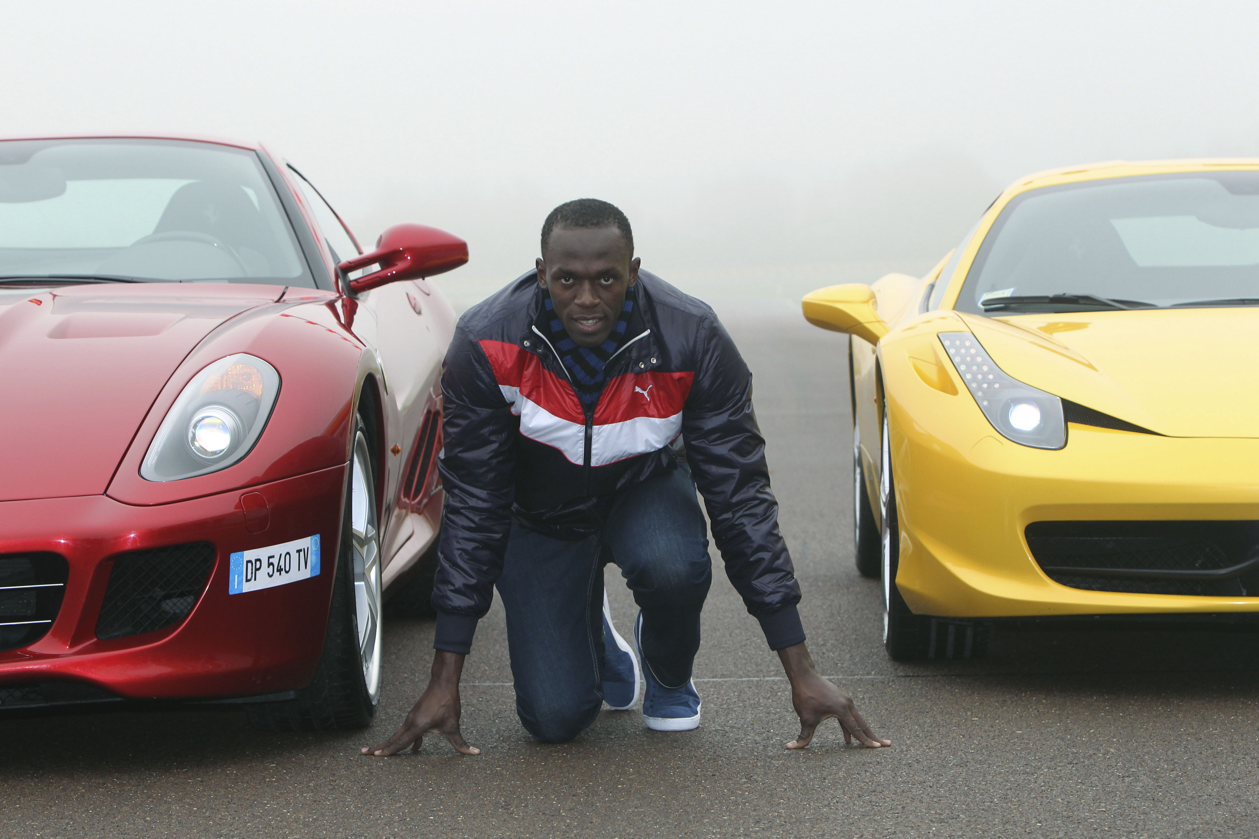 Okej, Usain Bolt är inte snabbare än en Ferrari – än.
