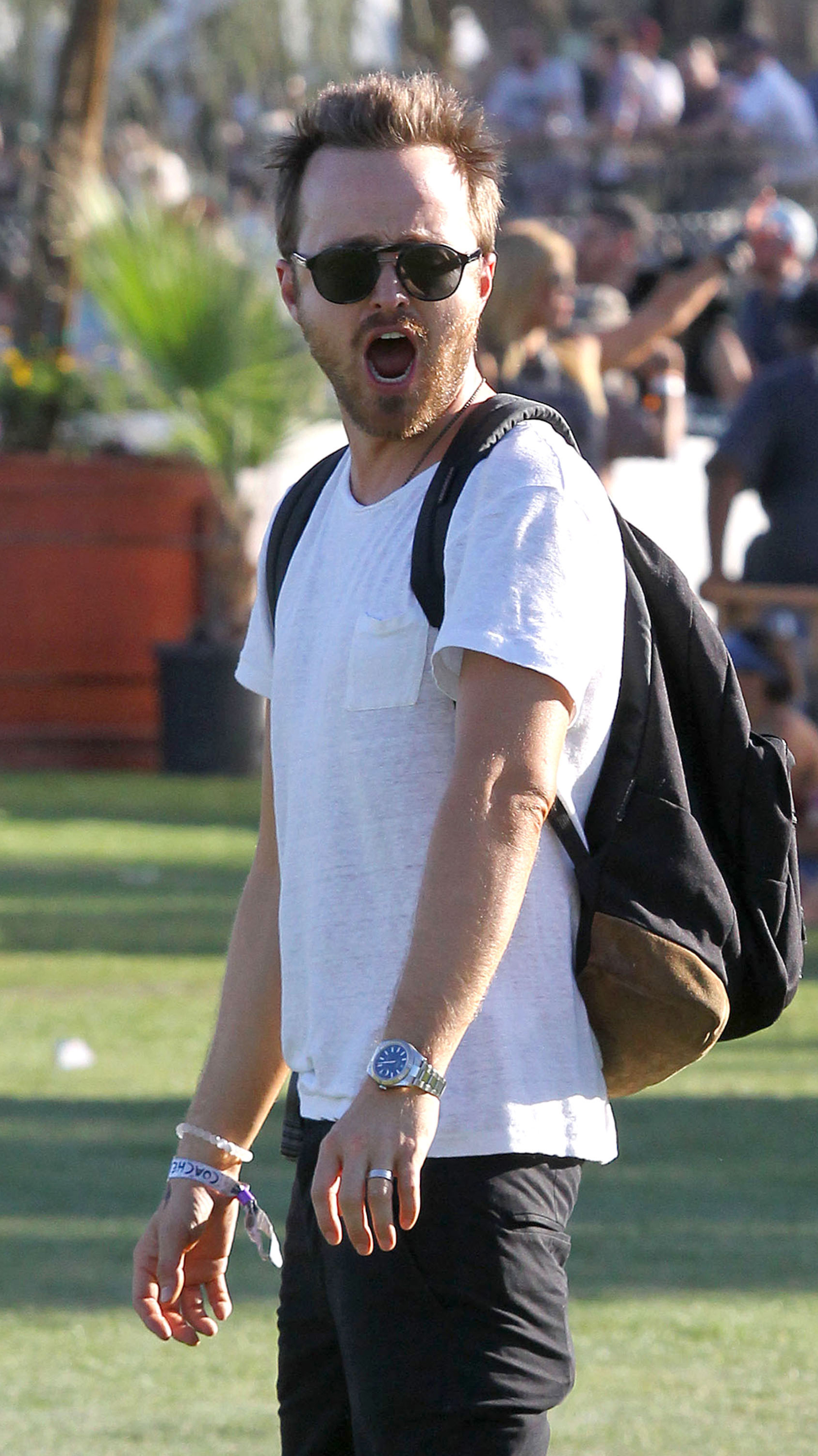 Aaron Paul stod och gapade. Aaron Paul stod och gapade.