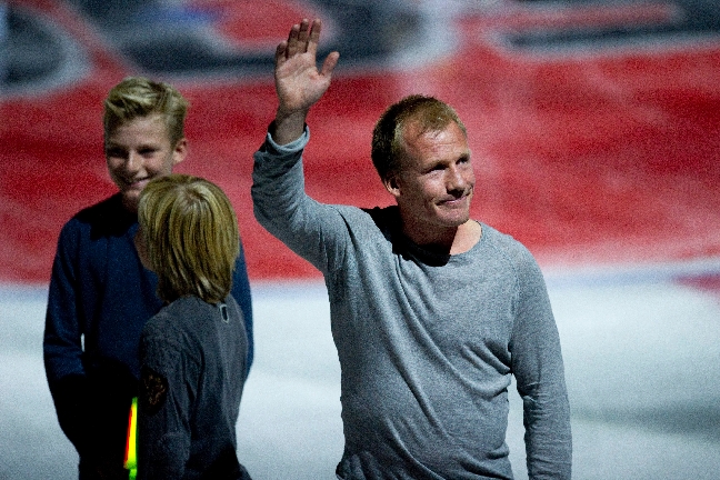 Nicklas Andersson avtackades för sina år i Frölunda innan starten.